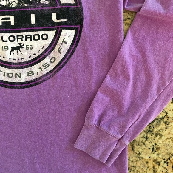 Vail Colorado Long Sleeve Tee Rocky Mountains 1966 Logo T-Shirt - Picture 7 of 9